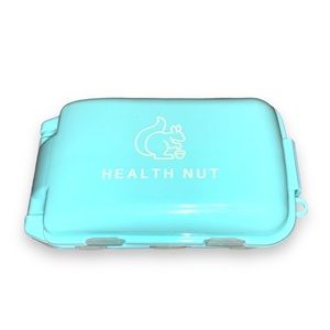 Health Nut Travel Medicine Kit Tiffany Blue White Organizer NWT